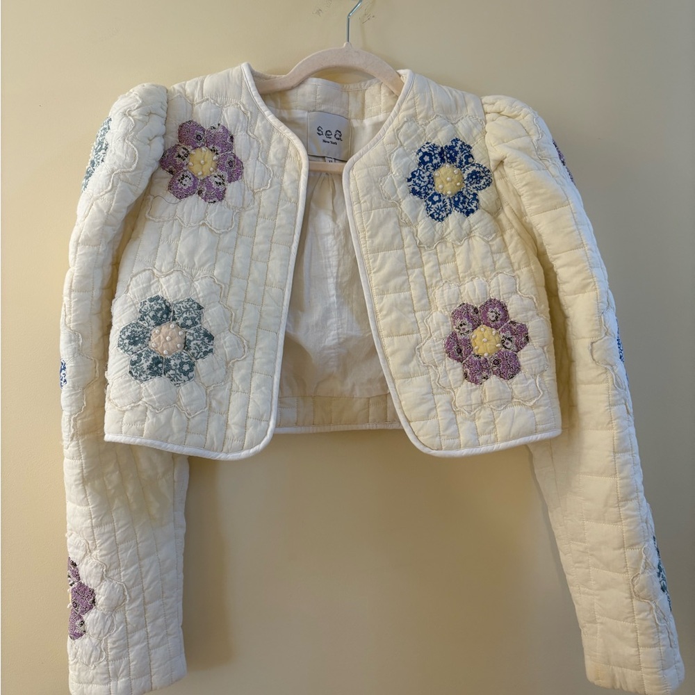 Sea New York Cream Quilted Jacket